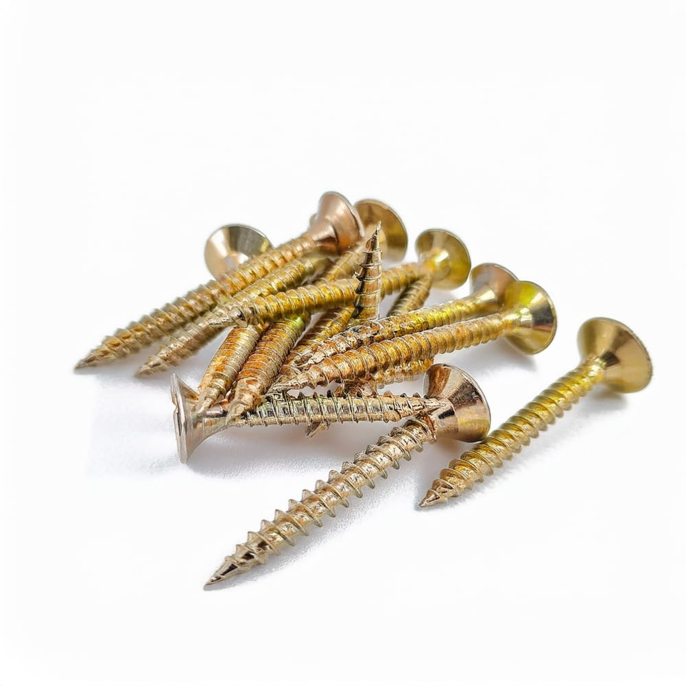 Yellow Zinc Multi Purpose Screws - Self Tapping - Pozi Countersunk