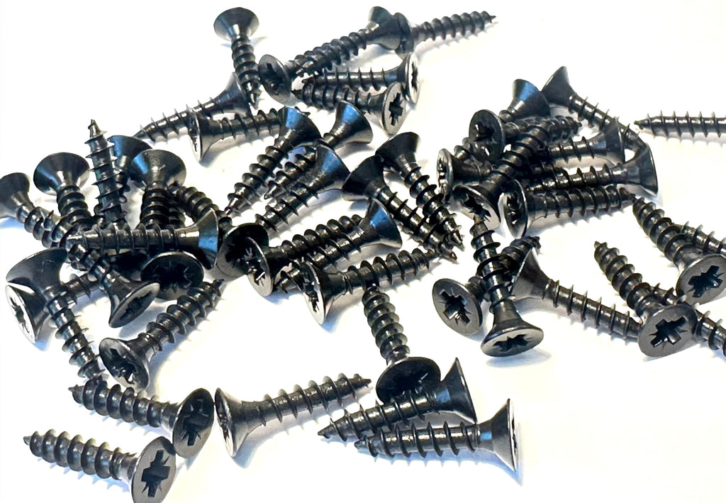 100pcs Black Multi-Purpose Wood Screw Assortment Set | Mixed Sizes for DIY, Wood & Home Projects