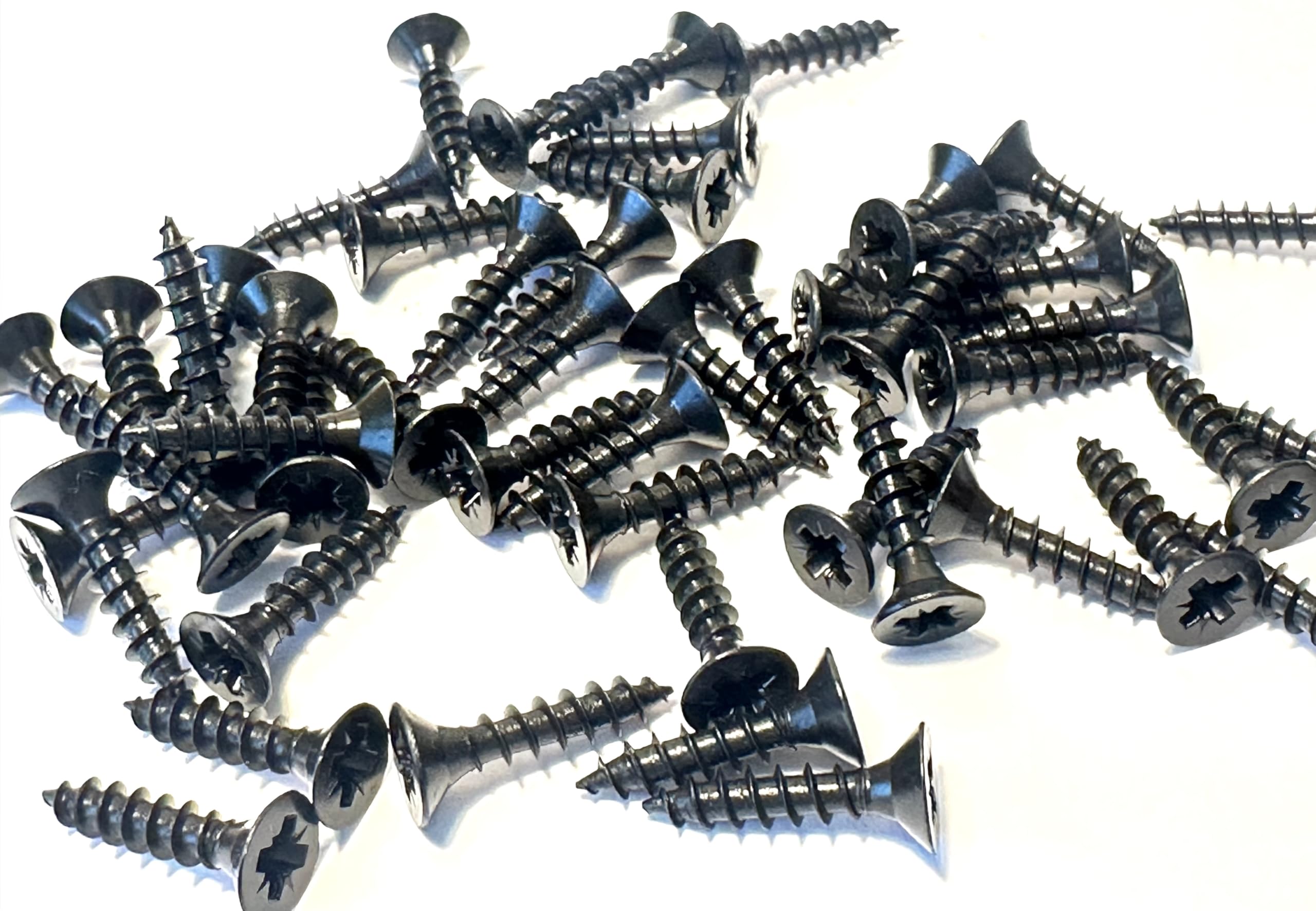 100pcs Black Multi-Purpose Wood Screw Assortment Set | Mixed Sizes for DIY, Wood & Home Projects