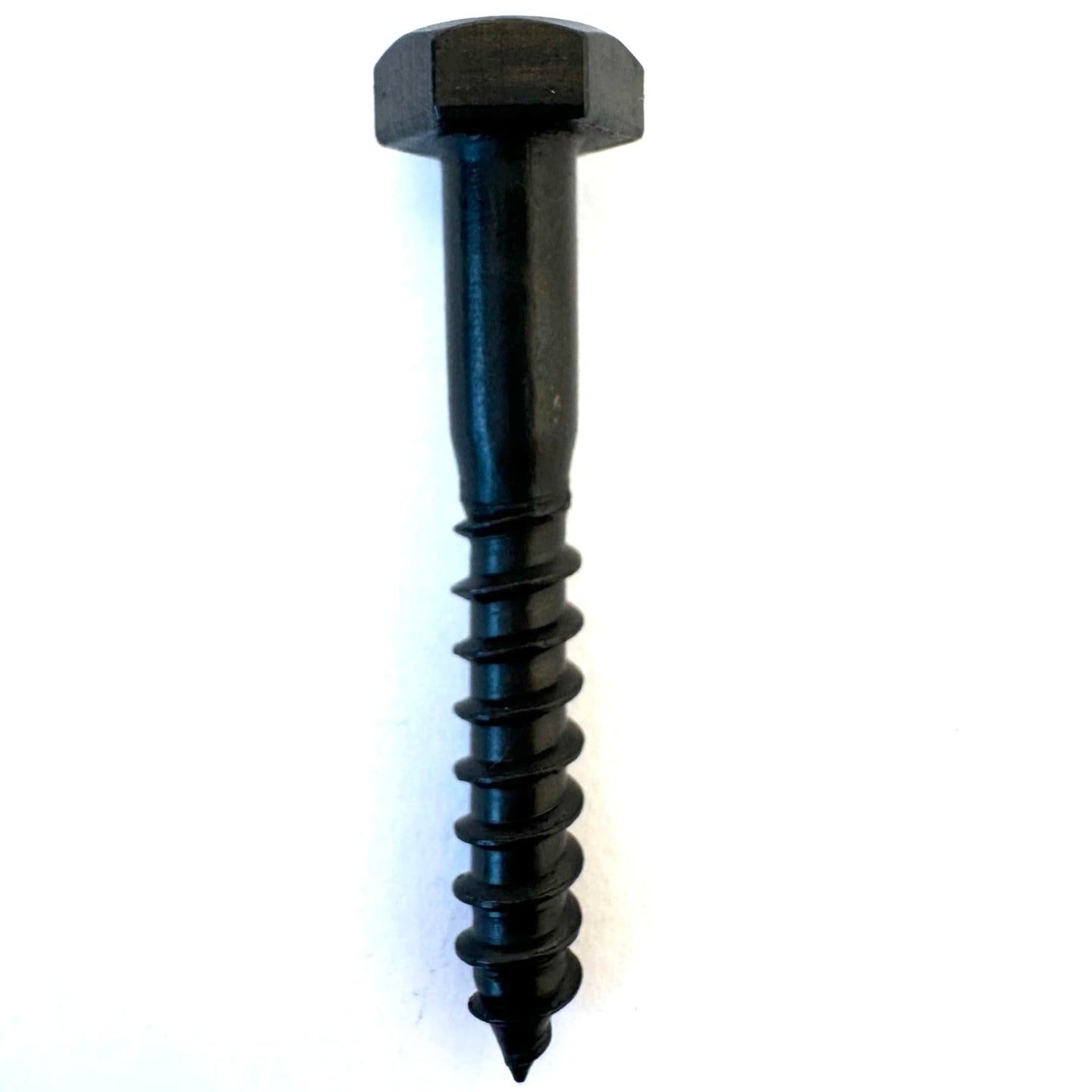 Black Stainless Steel - Hex Head Coach Screw Bolts - 10 Pack